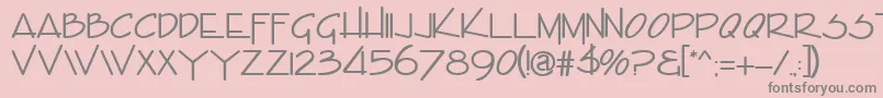 EncinoRegular Font – Gray Fonts on Pink Background