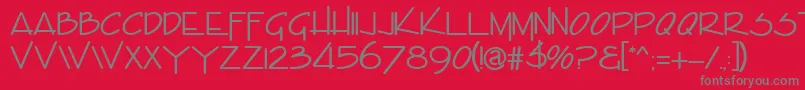 EncinoRegular Font – Gray Fonts on Red Background