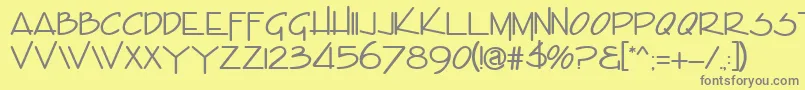 EncinoRegular Font – Gray Fonts on Yellow Background