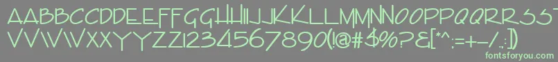 EncinoRegular Font – Green Fonts on Gray Background