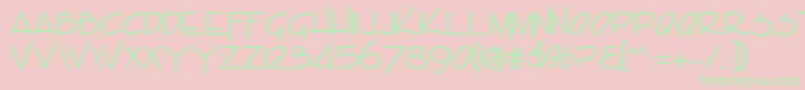 EncinoRegular Font – Green Fonts on Pink Background