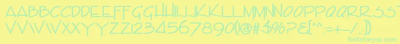 EncinoRegular Font – Green Fonts on Yellow Background