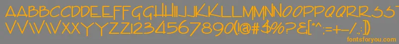 EncinoRegular Font – Orange Fonts on Gray Background