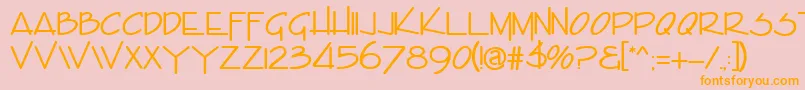 EncinoRegular Font – Orange Fonts on Pink Background