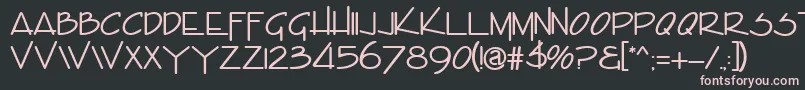 EncinoRegular Font – Pink Fonts on Black Background