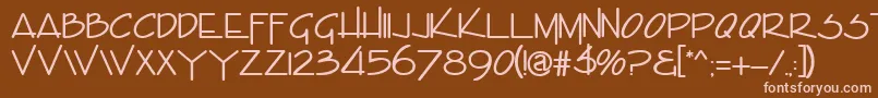 EncinoRegular Font – Pink Fonts on Brown Background