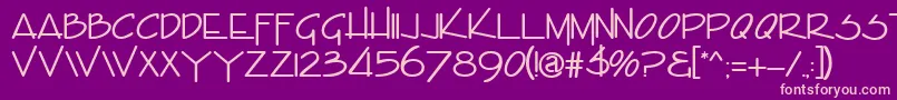 EncinoRegular Font – Pink Fonts on Purple Background