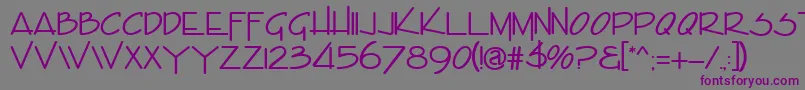 EncinoRegular Font – Purple Fonts on Gray Background