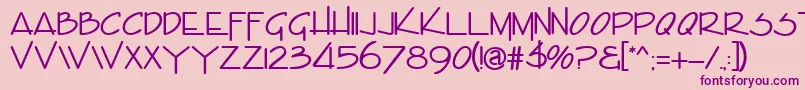 EncinoRegular Font – Purple Fonts on Pink Background