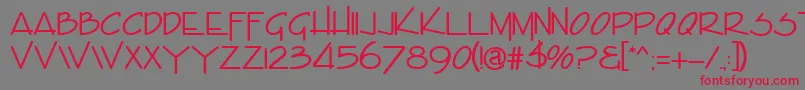 EncinoRegular Font – Red Fonts on Gray Background