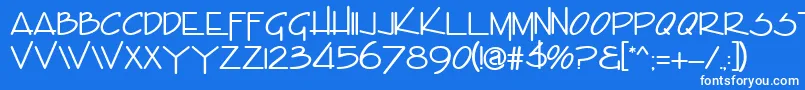 EncinoRegular Font – White Fonts on Blue Background