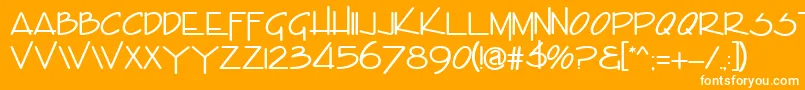 EncinoRegular Font – White Fonts on Orange Background
