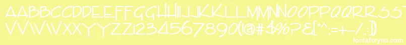 EncinoRegular Font – White Fonts on Yellow Background