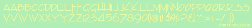 EncinoRegular Font – Yellow Fonts on Green Background