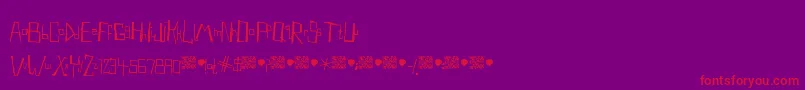 Naturalproducts Font – Red Fonts on Purple Background
