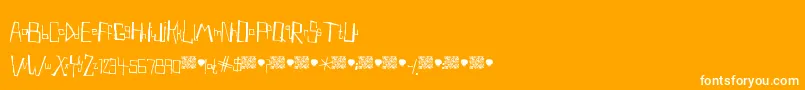 Naturalproducts Font – White Fonts on Orange Background