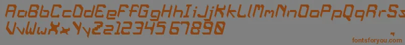 OblaqueOblique Font – Brown Fonts on Gray Background