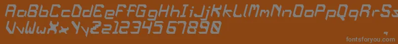 OblaqueOblique Font – Gray Fonts on Brown Background