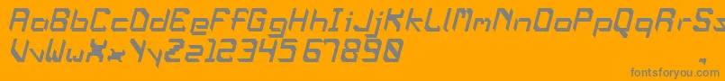 OblaqueOblique Font – Gray Fonts on Orange Background