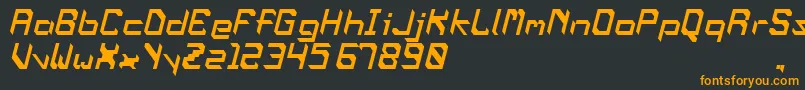 OblaqueOblique Font – Orange Fonts on Black Background