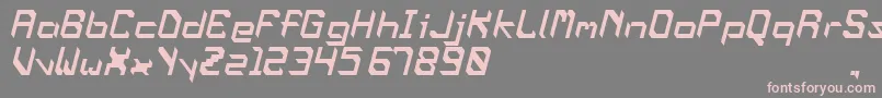 OblaqueOblique Font – Pink Fonts on Gray Background