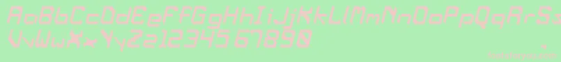 OblaqueOblique Font – Pink Fonts on Green Background