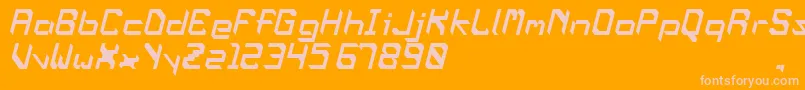 OblaqueOblique Font – Pink Fonts on Orange Background