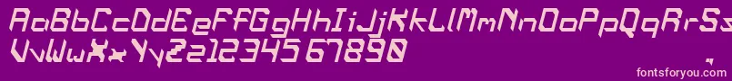 OblaqueOblique Font – Pink Fonts on Purple Background