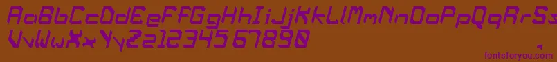 OblaqueOblique Font – Purple Fonts on Brown Background