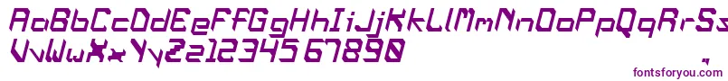 OblaqueOblique Font – Purple Fonts on White Background