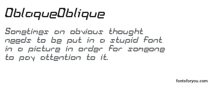 Обзор шрифта OblaqueOblique