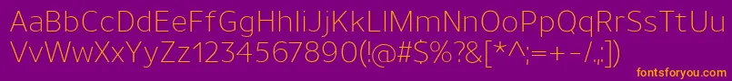 UnimanLight Font – Orange Fonts on Purple Background