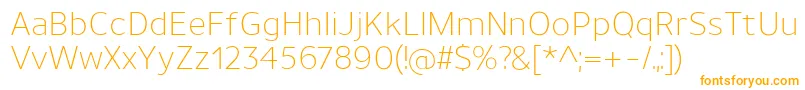 UnimanLight Font – Orange Fonts on White Background