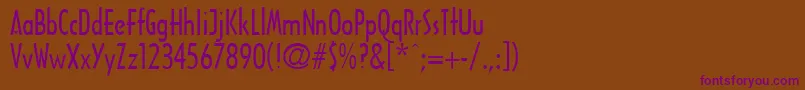 Architrn Font – Purple Fonts on Brown Background