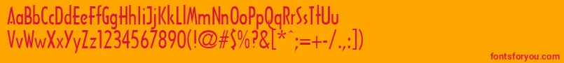 Architrn Font – Red Fonts on Orange Background