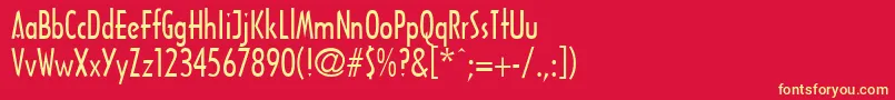 Architrn Font – Yellow Fonts on Red Background