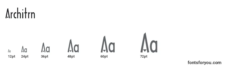 Размеры шрифта Architrn