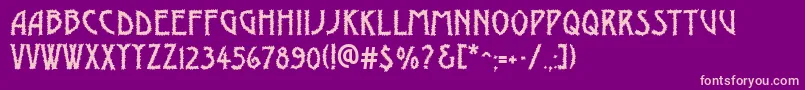 Modern2 Font – Pink Fonts on Purple Background