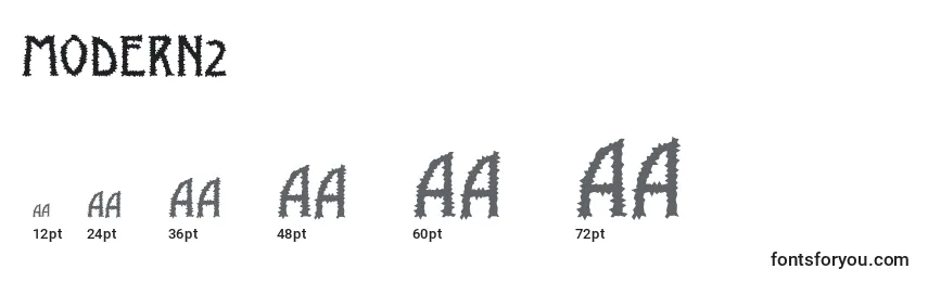 Modern2 Font Sizes
