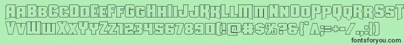 Uniongrayout Font – Black Fonts on Green Background