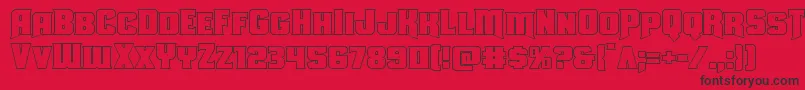 Uniongrayout Font – Black Fonts on Red Background