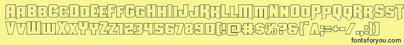 Uniongrayout Font – Black Fonts on Yellow Background