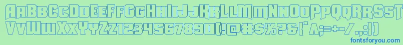 Uniongrayout Font – Blue Fonts on Green Background