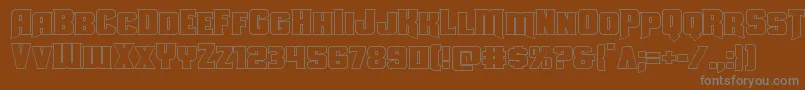 Uniongrayout-Schriftart – Graue Schriften auf braunem Hintergrund