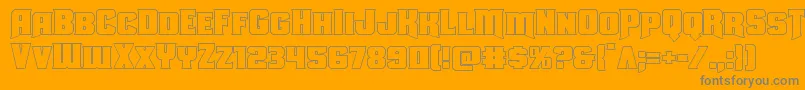 Uniongrayout Font – Gray Fonts on Orange Background