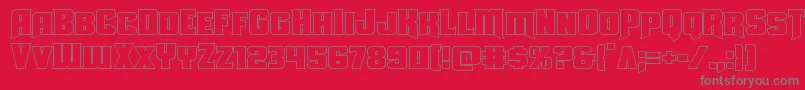 Uniongrayout Font – Gray Fonts on Red Background