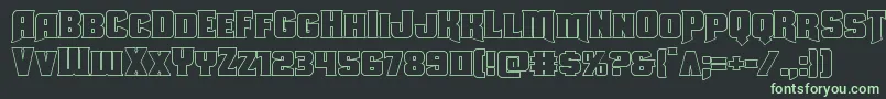 Uniongrayout Font – Green Fonts on Black Background