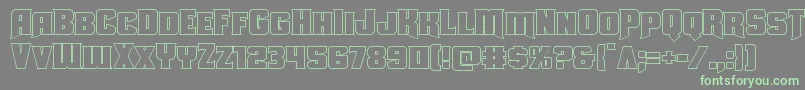 Uniongrayout Font – Green Fonts on Gray Background