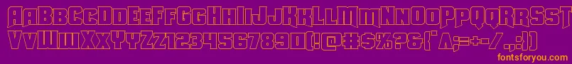 Uniongrayout Font – Orange Fonts on Purple Background