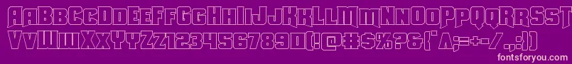 Uniongrayout Font – Pink Fonts on Purple Background